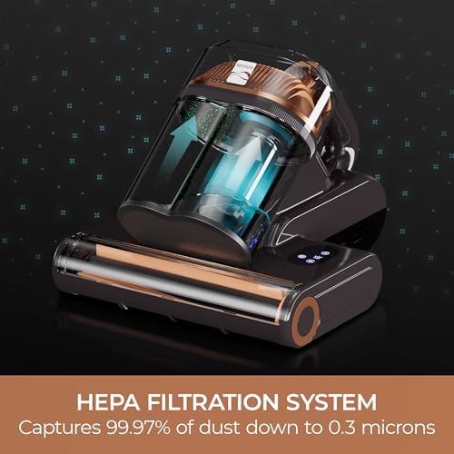 Bed Mattress Vacuum with UV-C Light & HEPA Filter