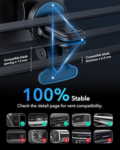 For MagSafe Car Mount Charger for iPhone Duo/18 Pro/17-12, Samsung S26
