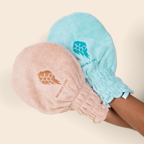 Hair Drying Mitts for Faster Drying and Less frizz; Curly Hair.