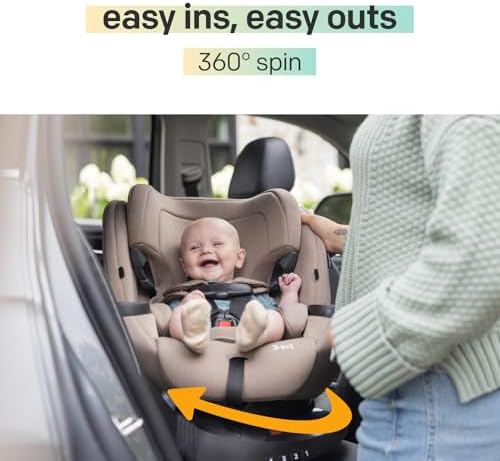Matcha Spin SI, 360⁰ Rotating 3-in-1 Car Seat, Side Impact Protection, Easy Install