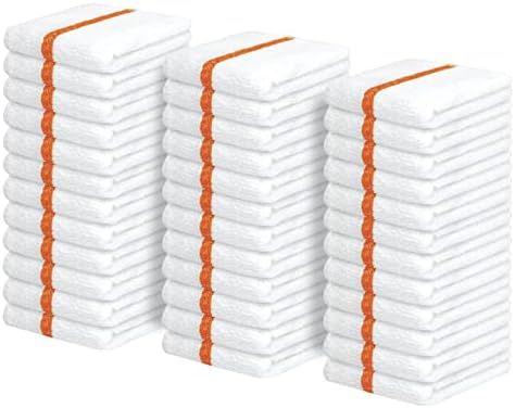 Terry Bar Mop Towels (Value Pack of 36) Size 16"x19" – Absorbent and Durable, Multipurpose Cleaning Rags, Cotton Cleaning Cloths, Terry Cloth Rags, Reusable Shop Rag