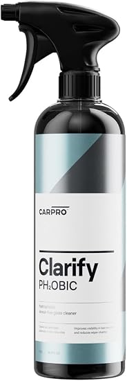 CARPRO Clarify PH₂OBIC- Glass Cleaner & Water Repellent, Streak-Free Rain Repellent - Safe on Interior and Exterior Glas