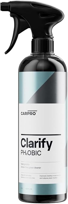 CARPRO Clarify PH₂OBIC- Glass Cleaner & Water Repellent, Streak-Free Rain Repellent - Safe on Interior and Exterior Glas