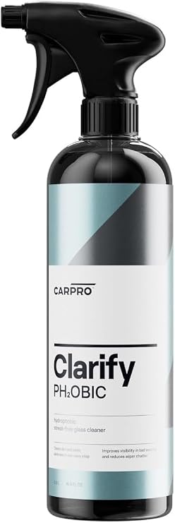 CARPRO Clarify PH₂OBIC- Glass Cleaner & Water Repellent, Streak-Free Rain Repellent - Safe on Interior and Exterior Glas