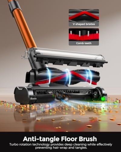 Cordless Vacuum Cleaners for Home, Powerful 8-in-1 Lightweight Stick Vacuum