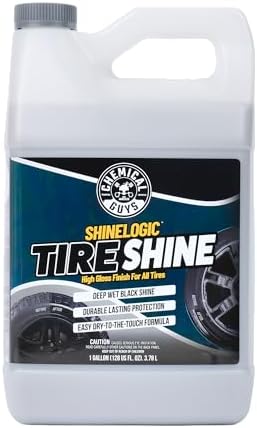 Shine Logic High-Gloss Tire Shine Dressing, Black, 1 Gallon