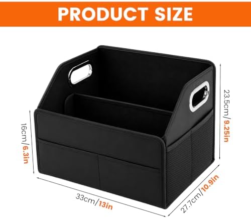 Car Storage Organizer, Waterproof PU Leather Car Organizer, Foldable Car