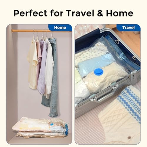 12 Combo Vacuum Storage Bags for Travel with Wireless Pump