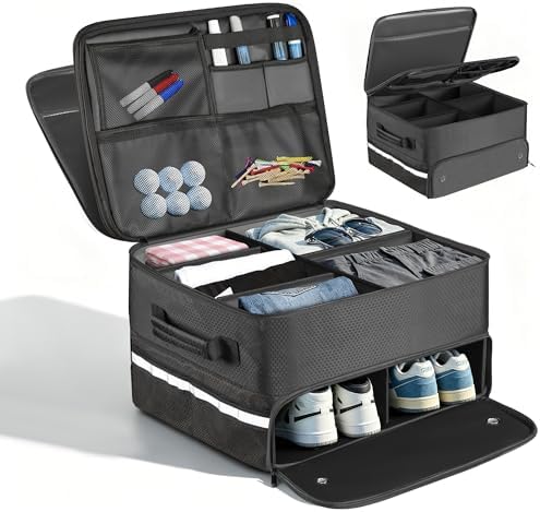 Golf Trunk Organizer, Car Trunk Locker with Separate Ventilated
