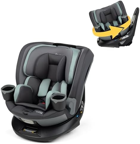 Turn and Go 360 ST 360 Rotating Car Seat, SafetySwivel, SecureTech Installation, All-in-One Convertible Car Seat, 3-in-1 Rear-Facing, Forward-Facing, Booster, 5-100 lbs, Seafoam Mist