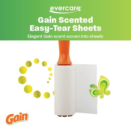 Evercare Pack of 6 Gain Scented All-Purpose Lint Roller Refill Rolls, 60 Sheets Each