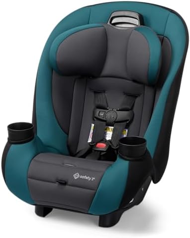 Ellaris 3-in-1 Convertible Car Seat, Slim Fit Design, Rear & Forward-Facing, 5-Position Headrest, Travel-Friendly with Machine-Washable Seat Pad, Peacock Blue