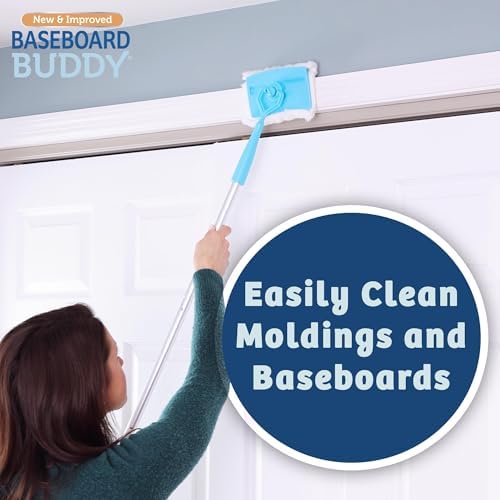 Lightweight Home Cleaning Essential, Perfect for Baseboards, Moldings & Walls, Glide & Wipe Trapping & Locking Dirt & Dust | As Seen on TV, (1 & 3 Reusable Pads)