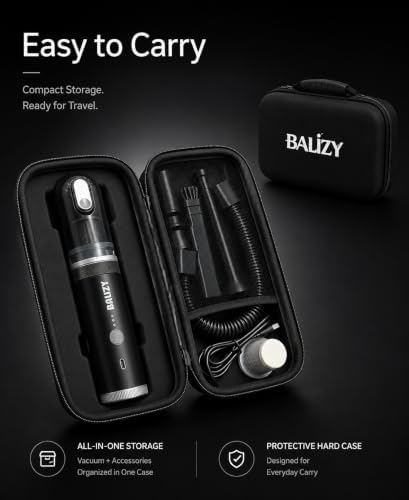 Handheld Vacuum，4-in-1 Cordless Car vacuum cleaner&Air Blower,Black
