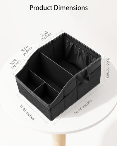 Support Up to 35 lbs Leather Car Organizer for Backseat, Non-Slip
