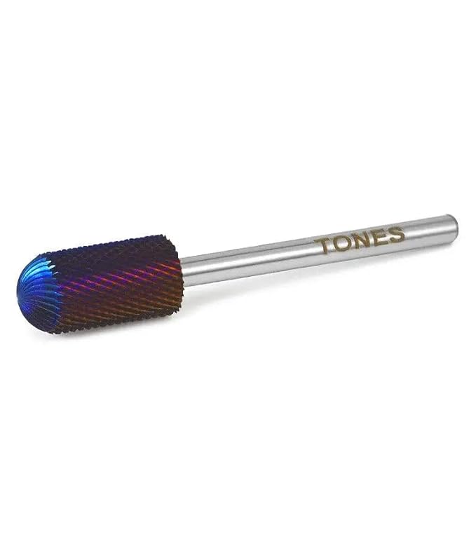 Tones Nail Drill Bit Large Rounded Top - M 3/32" L Rounded Sanding Shaft for Electric File - Remove Acrylic & Gel - Manicure, Nail Art