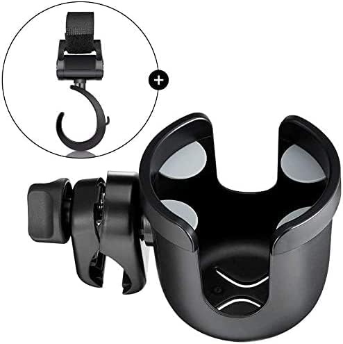 Wheelchair Cup Holder, Rollator Cup Holder, 4 Flexible Tabs with Hook Drink Holder for Walker, Scooter, Stroller, Mobility