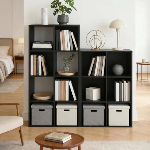 8 Cube Storage Organizer Shelf, Open Cube Bookshelf