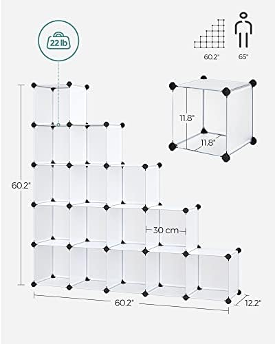 16 Cube Storage Organizer，Plastic stackable cube shelf