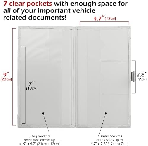 Registration and Insurance Card Holder - Car Organizer - White