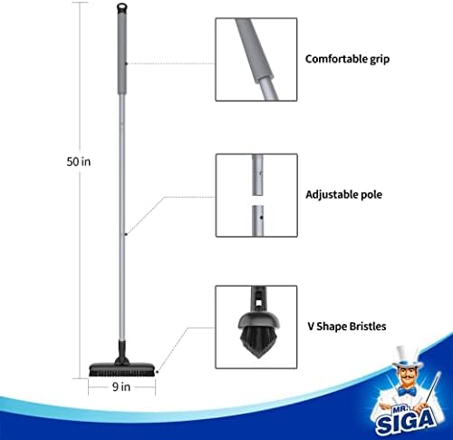 Heavy Duty Grout Scrub Brush with Long Handle