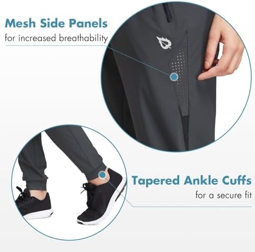 Women's Joggers Hiking Pants with Zipper Pockets Lightweight Workout
