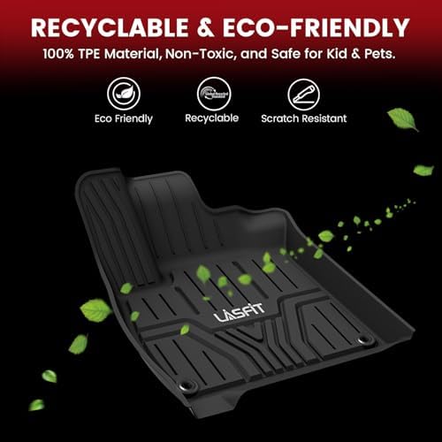 All Weather Floor Mats for Honda Civic 2022-2026 - Gasoline | Full Surround TPE Mats, Tall Walls, 3D Custom Fit, Non-Slip, Easy Clean, Tool-Free Install, Vehicle-Specific Accessories