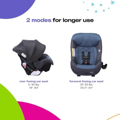 Kids ShadeVenture 2-in-1 Convertible Car Seat, Black Mondo