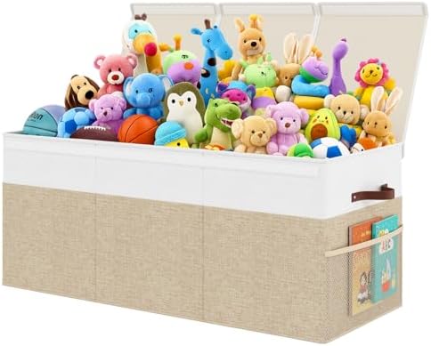 150L Extra Large Toy Storage Box with Lid for Boys Girls Nursery Playroom