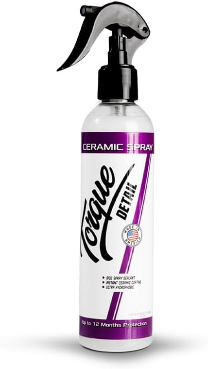 Ceramic Spray 8oz - Easy to Apply, Ceramic Coating Spray - Proprietary Silica Formula (Nano SiO2) Seals & Shields Car’s Clear Coat - Hydrophobic Protection & High-Gloss Shine