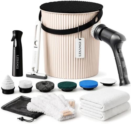 Complete Cleaning Kit – Power Scrubber, Retractable Squeegee & Multi‑Purpose Bucket for Home, Bathroom, Kitchen & Car Detailing