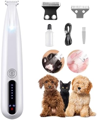 2026 New Pet Precision Trimmer, Dog Paw Trimmer with LED Light, Ultra Quiet