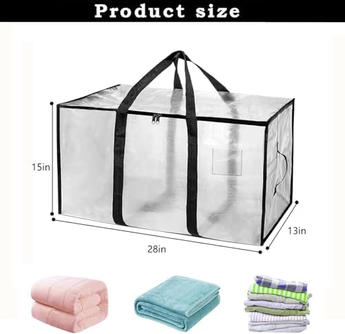 Clear Moving Bags Heavy Duty 8 Pack Storage Bags