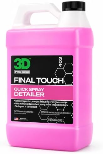 Final Touch Detail Spray, 1 Gallon – Quick Detailer Spray for Showroom Shine, Waterless Detail Spray, Easy Spray-On Wipe-Off Formula, Maintains Wax Protection
