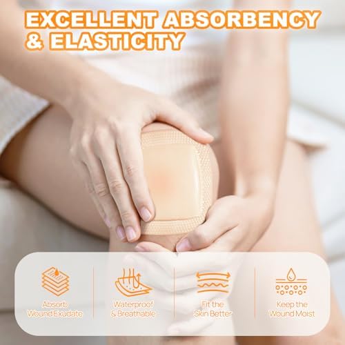 Silicone Super Absorbent Wound Dressing 5" x 5", 10 Individual Pack