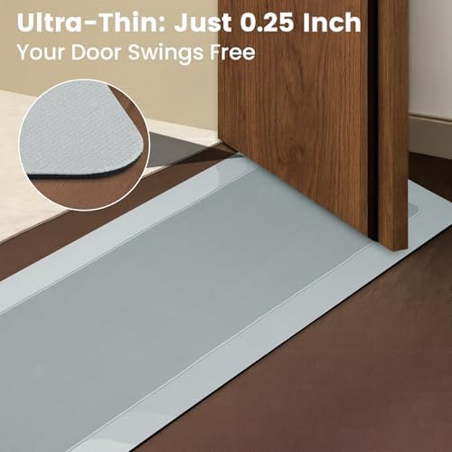 Super Absorbent Stain Resistant Soft Bath Mat, Grey, 16'' × 47''