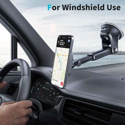Magnetic Phone Holder for Car, Dashboard Windshield Phone Mount