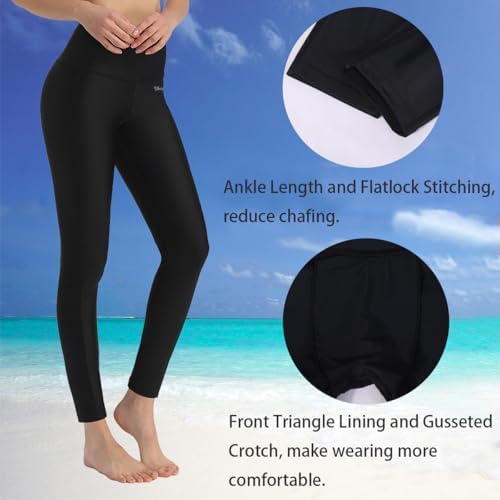 Women's Swim Pants UPF 50+ High Waist Rash Guard Leggings