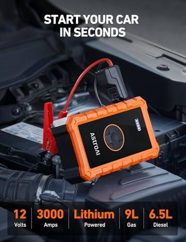 S8 Air 3000A Jump Starter with Air Compressor, 12V Jump Box