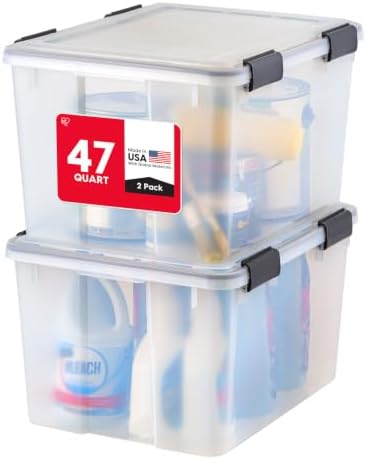 UCB-XS Quart WeatherPro Storage Box, 6.5 Qt - Single, Clear