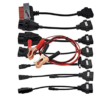 Outzone 8PCS Automotive Diagnostic Cable Set, OBD2 Scanner Adapter for BMW 20PIN, Benz 38PIN, Audi, OPEL, Fiat | Replace