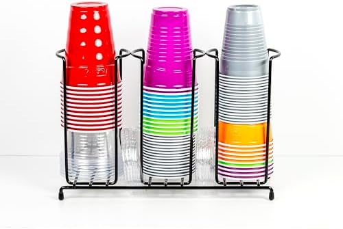 Wire Frame Cup and Lid Organizer 3 Compartment