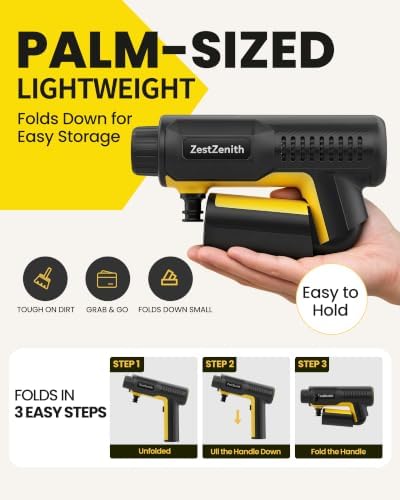 Foldable Cordless Pressure Washer Battery Powered; Mini Pressure Washer