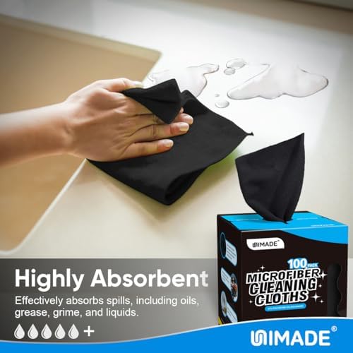 Microfiber Cleaning Cloth, 100 Sheets Microfiber Towels for Cars