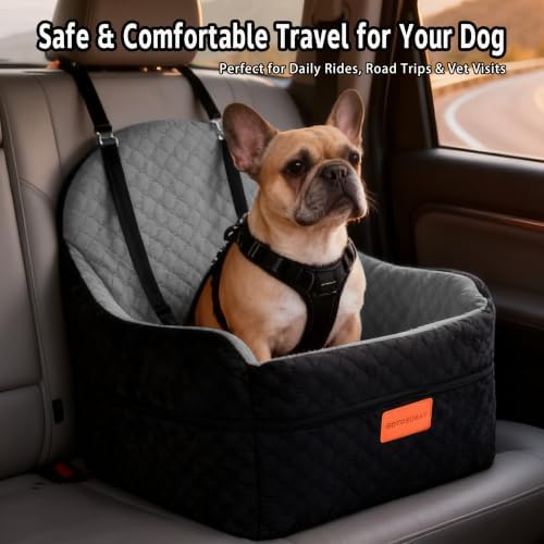 Small/Medium Dog Car Seat,Booster with Tether Car Seat For Dogs