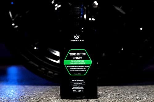 Tire Shine Spray, No-Wipe Wet Finish, 18 fl oz