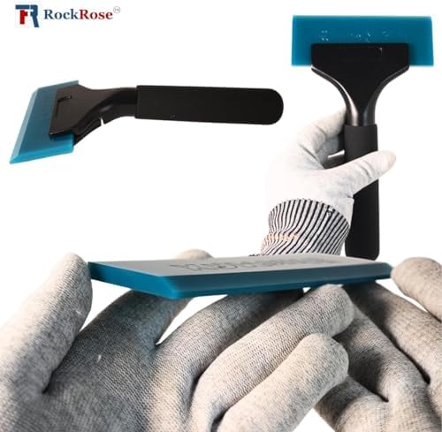 RockRose BlueMax Squeegee Replacement Blade - Professional Window Tinting Tool High Pressure Vinyl Wrap Applicator for Multi Handles Auto Detailing & Water Removal Blade Pack 4 Units