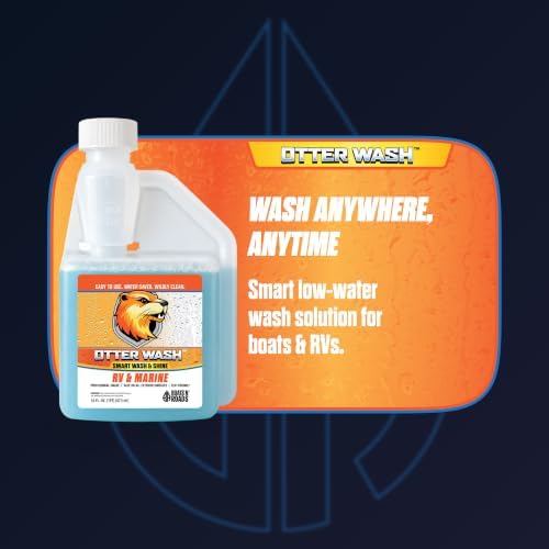 Otter Wash 16 oz Rinseless Car Wash Concentrate, 16 Washes per Bottle | Smart Wash & Shine, Built-In Gloss Enhancer, No Hose or Bucket, Scratch-Free on Paint, Glass, Vinyl & Trim, Made in USA