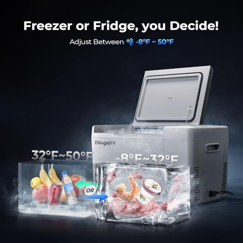 12v refrigerator 23 Quart, -8℉~50℉ Portable Freezer for Car, Grey
