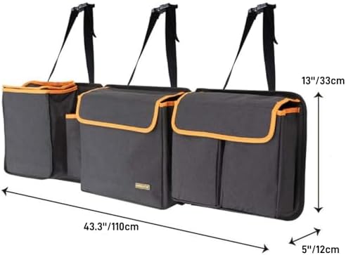 Trunk Organizer, Backseat Hanging with Cooler for Medium & Large SUV, RV
